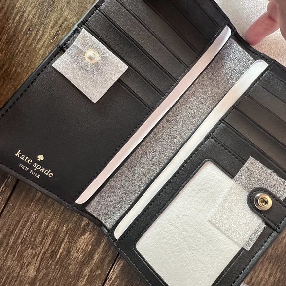 Kate Spade Schuyler Large Slim Bifold Leopard Wallet KE814 NWT $179 Leopard - Picture 4 of 8